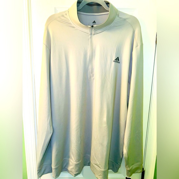 Adidas Golf Classic Club 1/4 Zip Long sleeve Pullover 2xL Gray Blokecore Style - Picture 1 of 7